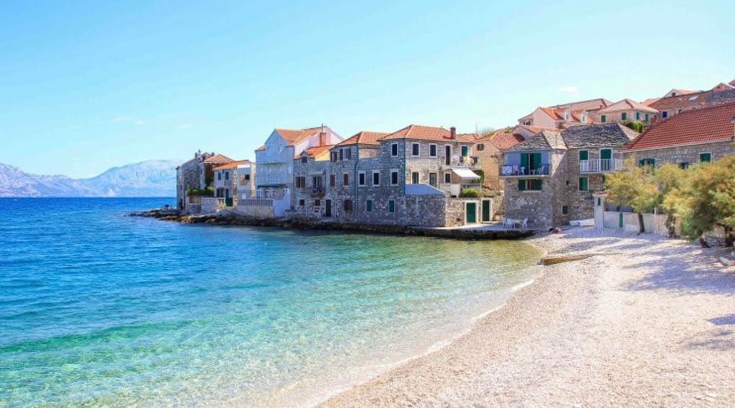 Postira village beach on the island of Brač